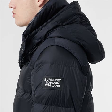 burberry puffer vest|burberry detachable hood puffer coat.